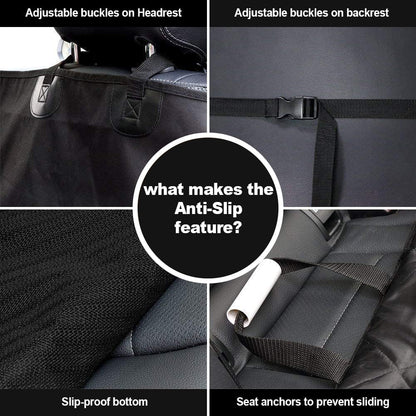 Asfrost Dog Seat Cover Cars Trucks Suvs, Thick 600D Waterproof Pet Car Seat Cover Dog, Heavy Duty & Wear-Resistant Durable Nonslip Backing with Side Flaps, Scratchproof Dog Front Seat Cover
