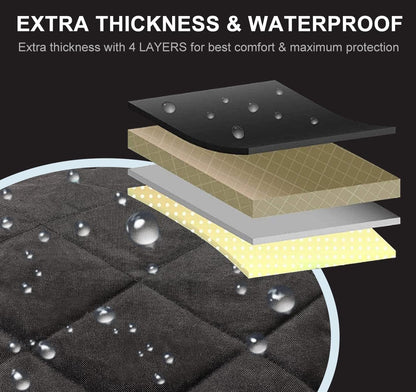 Asfrost Dog Seat Cover Cars Trucks Suvs, Thick 600D Waterproof Pet Car Seat Cover Dog, Heavy Duty & Wear-Resistant Durable Nonslip Backing with Side Flaps, Scratchproof Dog Front Seat Cover